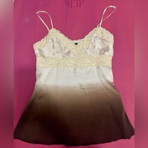 Y2K Bebe XS..SILK..like new..cream brown